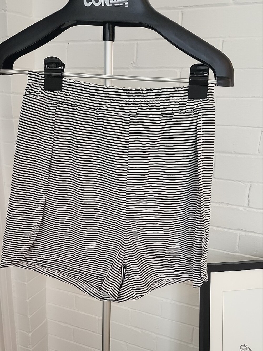 Striped Crop Tee & Shorts Sleep Set, Large - Picture 6 of 9